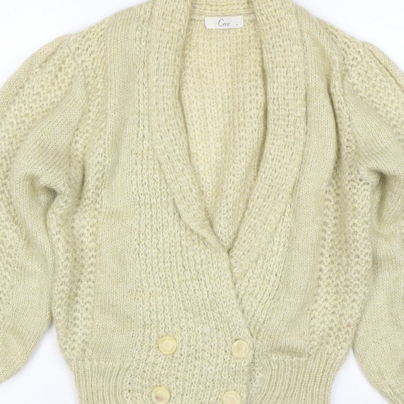 Additional view of Crée Women Ivory M Chunky Knit Button Cardigan Long Sleeve