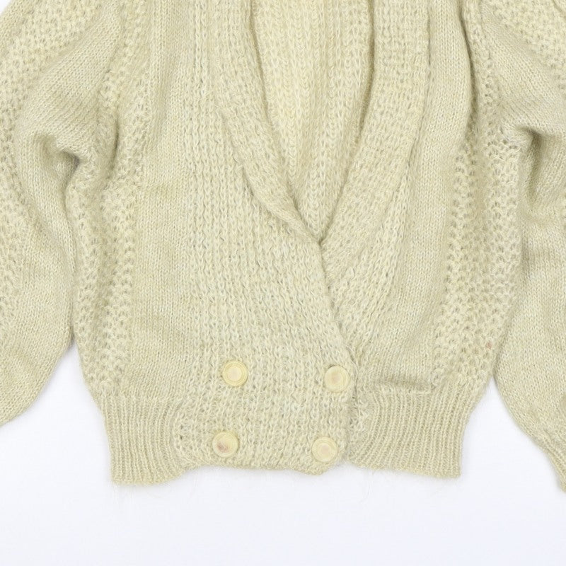 Additional view of Crée Women Ivory M Chunky Knit Button Cardigan Long Sleeve