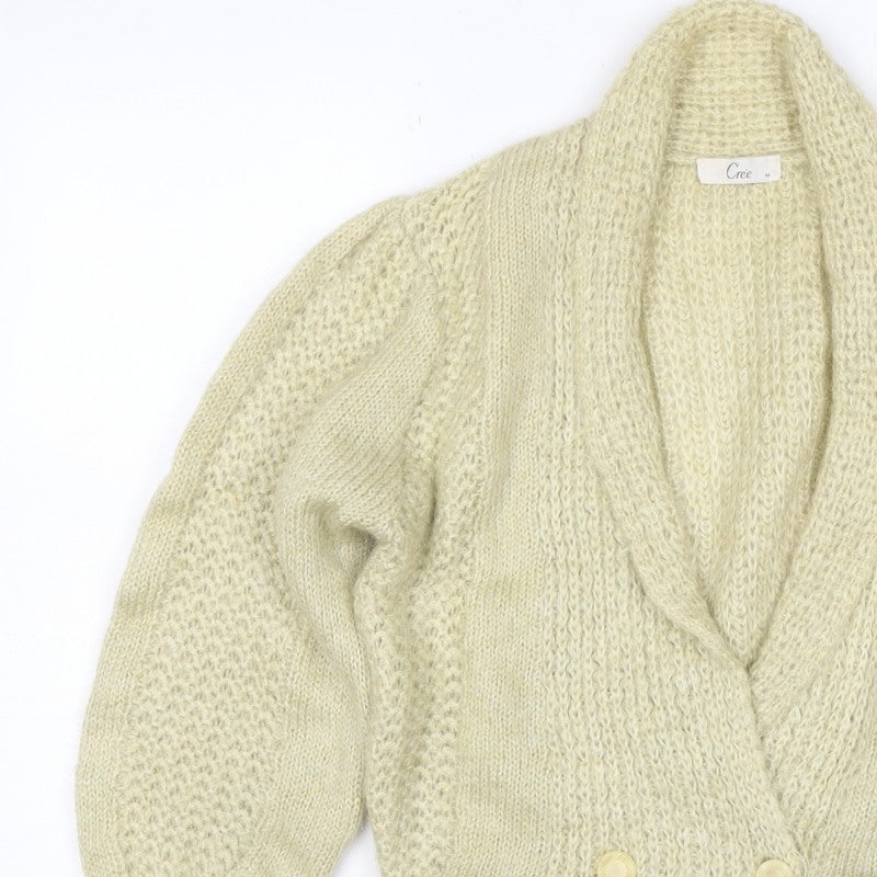 Additional view of Crée Women Ivory M Chunky Knit Button Cardigan Long Sleeve