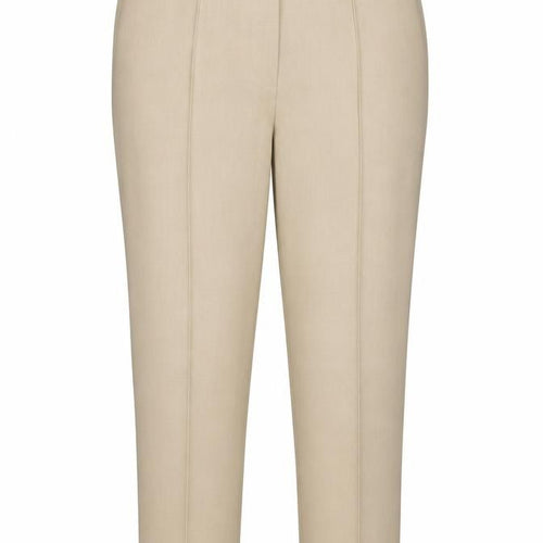 Marks and Spencer Women's Beige UK 20 Regular Wide-Leg Viscose Trousers