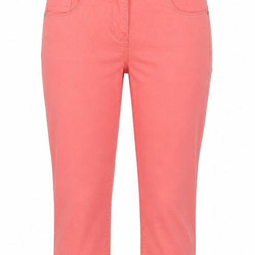 Red Herring Women Pink UK 12 Cropped Straight Leg Cotton Trousers