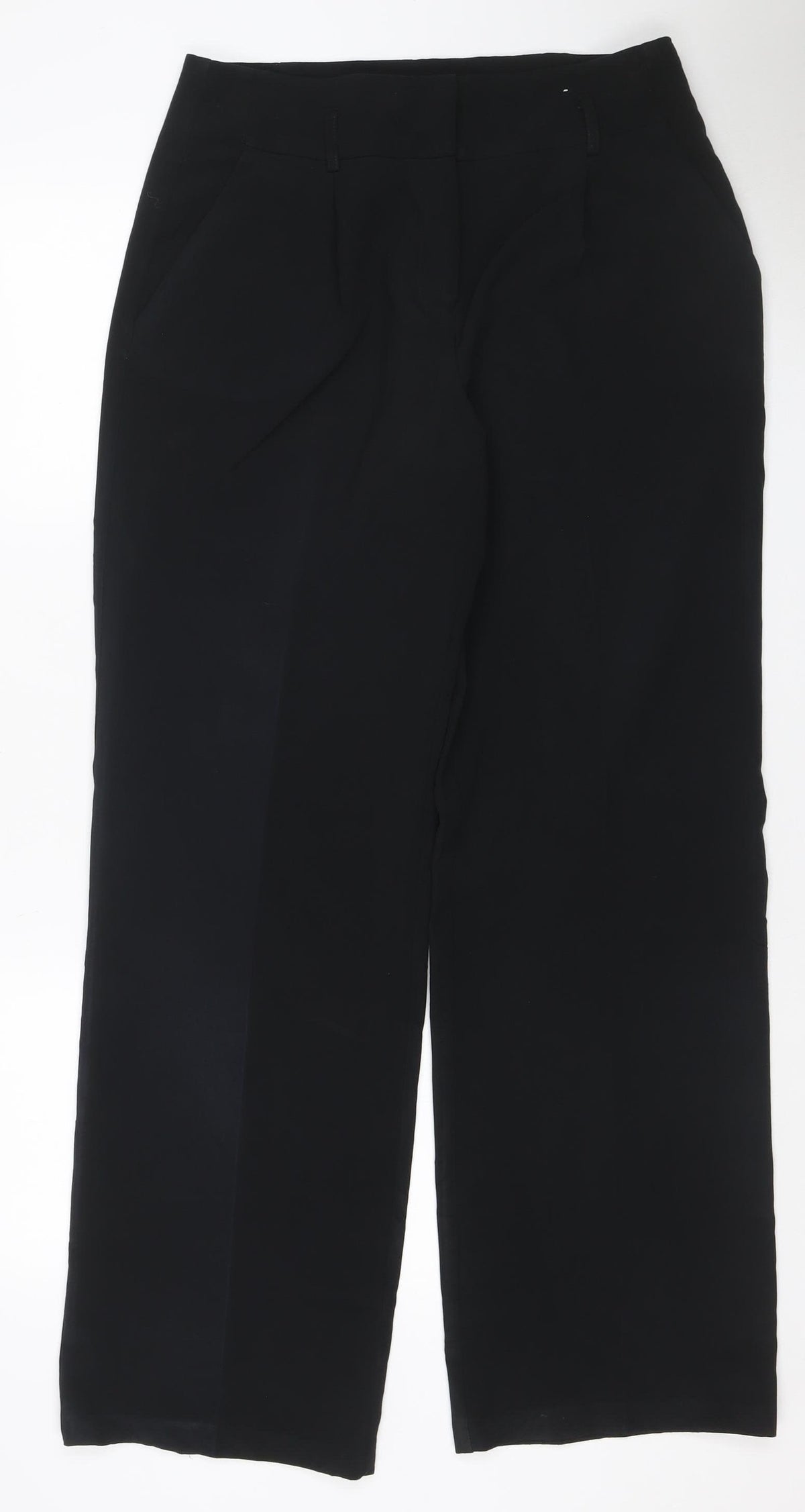 Dorothy Perkins Women Black UK 12 Wide Leg Tailored Dress Trousers