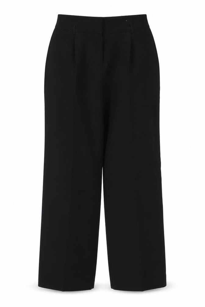 Dorothy Perkins Women Black UK 12 Wide Leg Tailored Dress Trousers