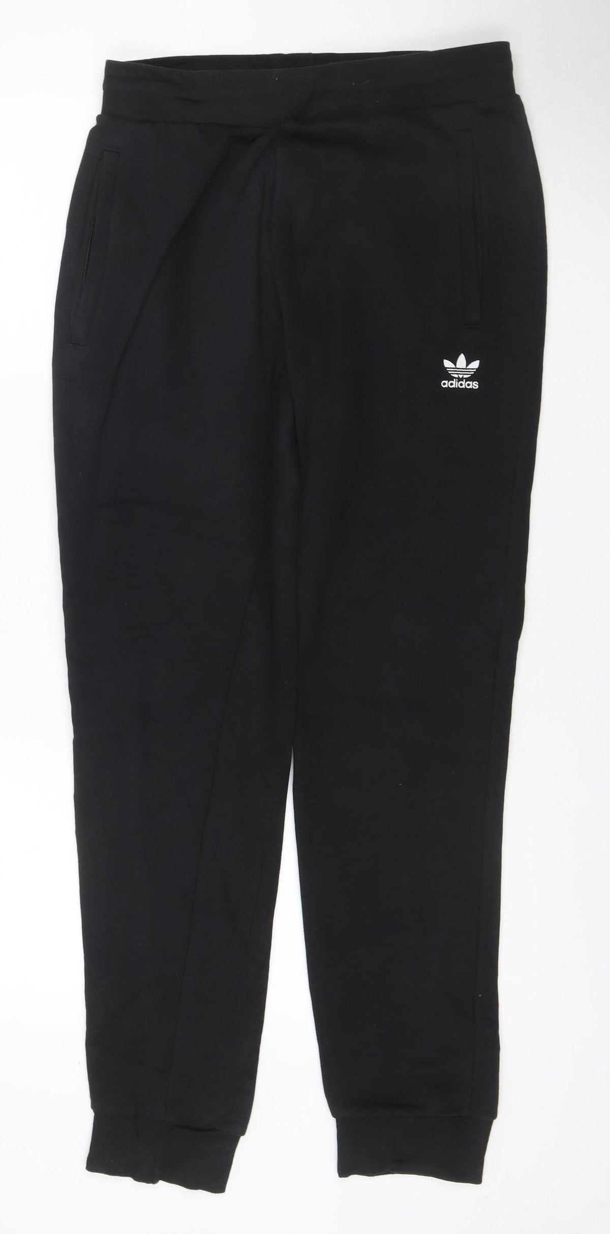Adidas Originals Men's Black M Fleece Jogger Track Pants Zip Pockets