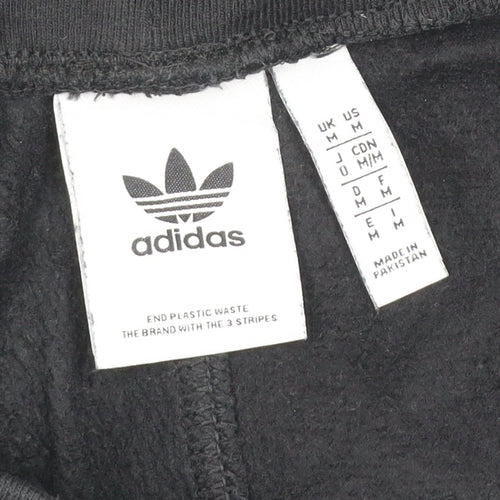 Adidas Originals Men's Black M Fleece Jogger Track Pants Zip Pockets