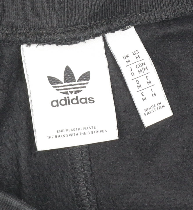 Adidas Originals Men's Black M Fleece Jogger Track Pants Zip Pockets