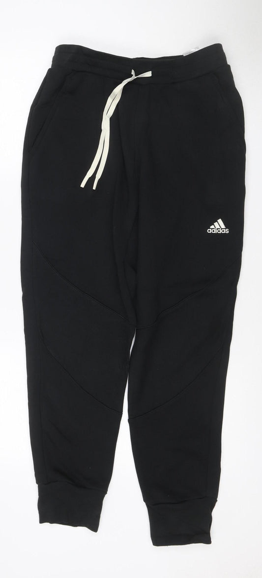 adidas Men Black M Jogger Trousers Drawstring Tapered Sports