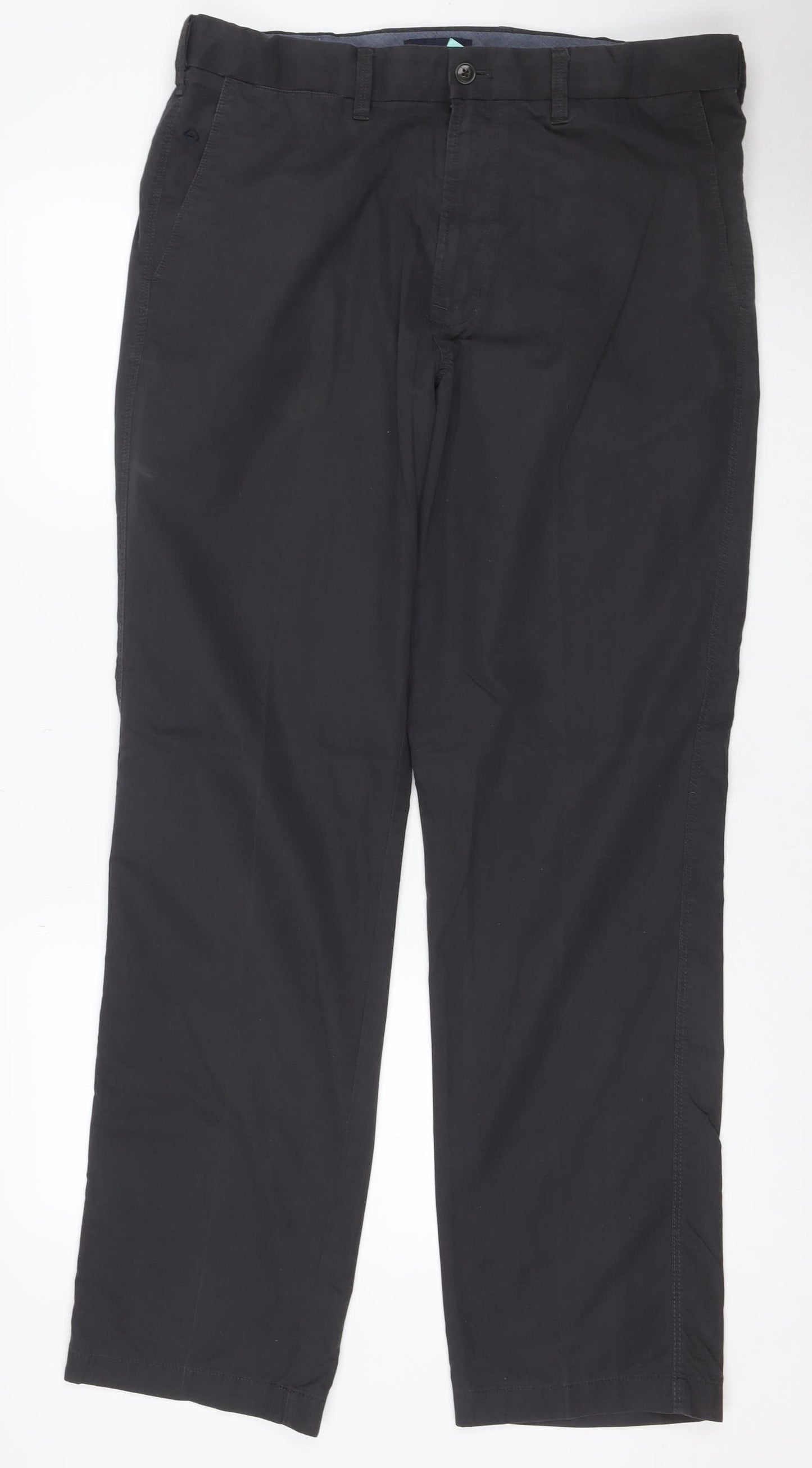 Marks and Spencer Blue Harbour Men's Black 36W 33L Chino Trousers