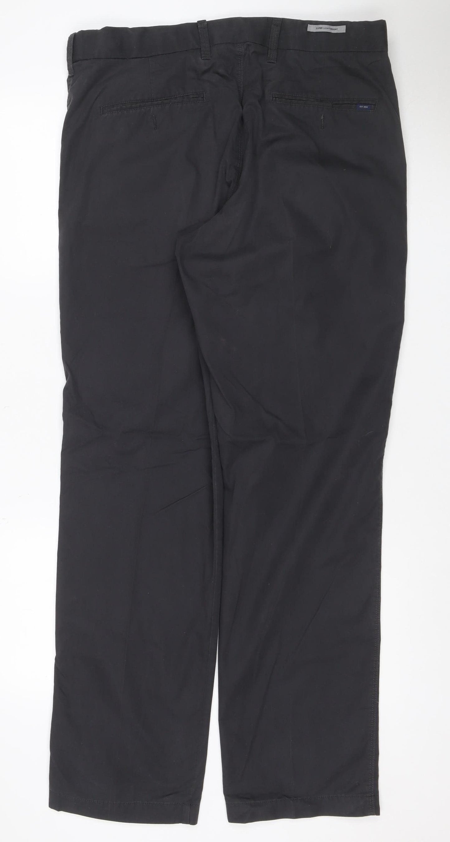 Marks and Spencer Blue Harbour Men's Black 36W 33L Chino Trousers