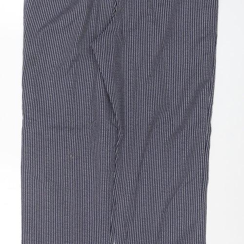 Country Collection Women’s Blue Stripe Trousers UK 16 30L Straight Leg