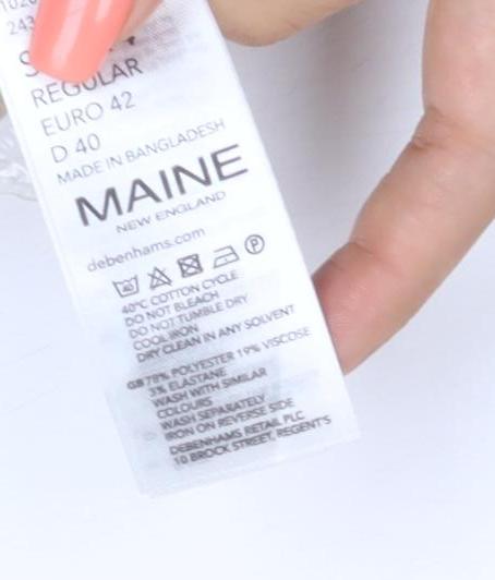 Maine New England Women Beige UK 14R Tailored Straight Trousers Belt