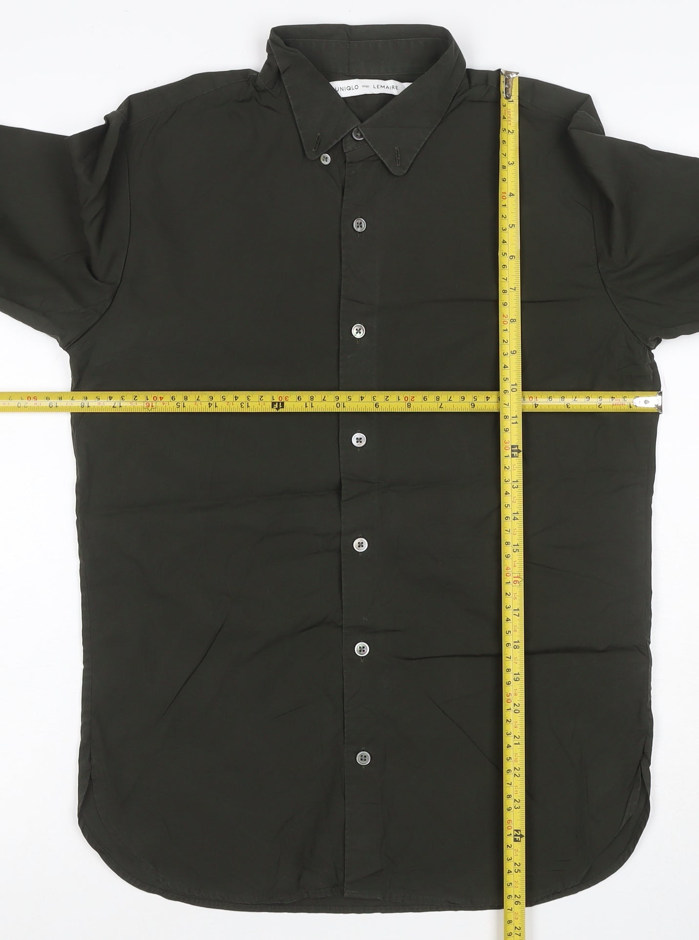 Uniqlo Lemaire Men’s Black XS Cotton Button-Down Long Sleeve Shirt