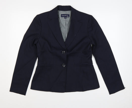 Evan-Picone Women Blue Pinstripe Blazer Size 4 Tailored Lined