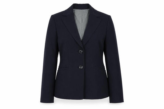 Evan-Picone Women Blue Pinstripe Blazer Size 4 Tailored Lined