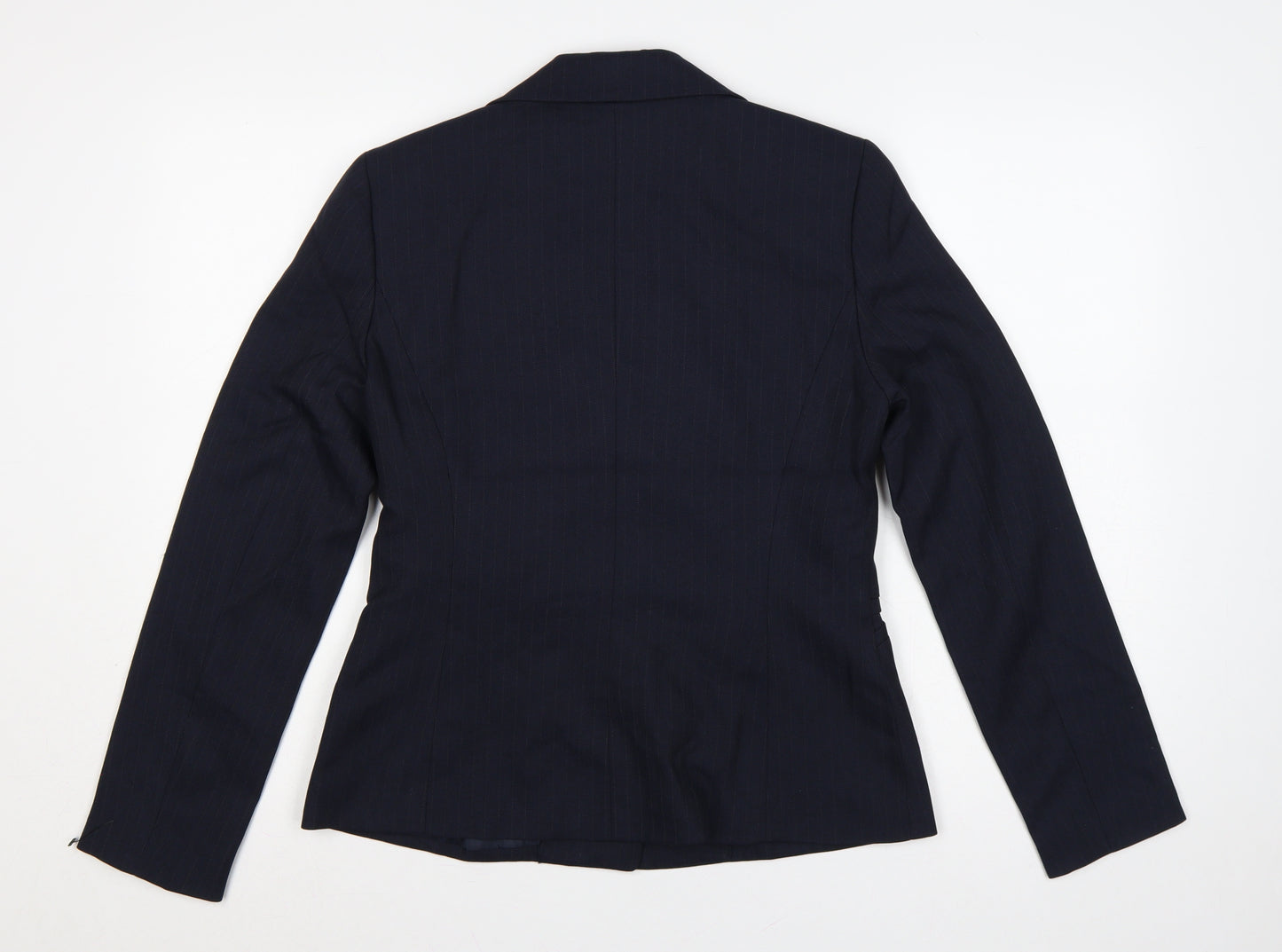 Evan-Picone Women Blue Pinstripe Blazer Size 4 Tailored Lined