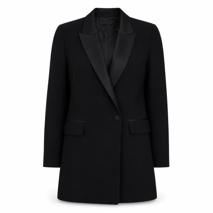 Primark Women’s Black UK 10 Tuxedo Blazer Shawl Lapel Formal Jacket