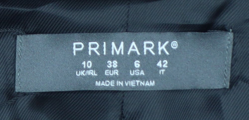 Primark Women’s Black UK 10 Tuxedo Blazer Shawl Lapel Formal Jacket