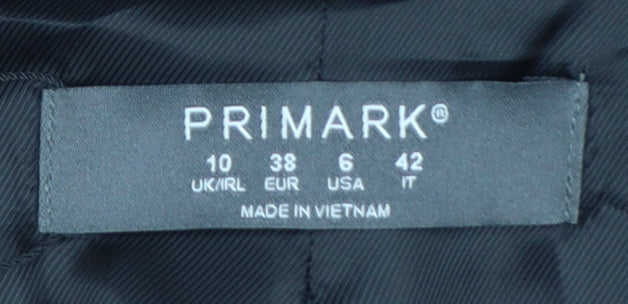 Primark Women’s Black UK 10 Tuxedo Blazer Shawl Lapel Formal Jacket