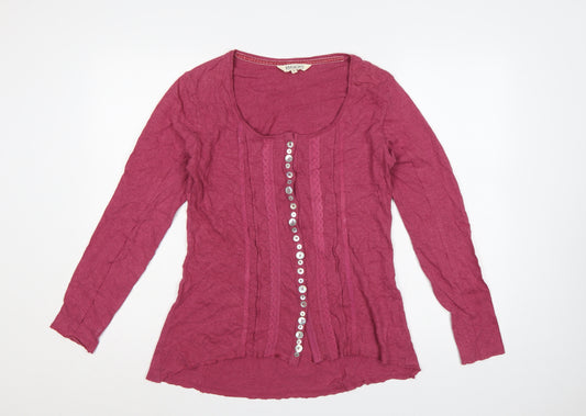 Braintree Women’s Pink UK 8 Hemp Cotton Tunic Button-Up Top