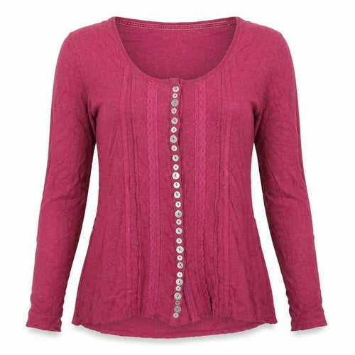 Braintree Women’s Pink UK 8 Hemp Cotton Tunic Button-Up Top