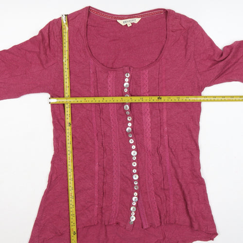 Braintree Women’s Pink UK 8 Hemp Cotton Tunic Button-Up Top