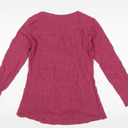 Braintree Women’s Pink UK 8 Hemp Cotton Tunic Button-Up Top