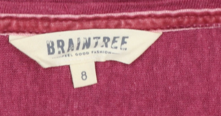 Braintree Women’s Pink UK 8 Hemp Cotton Tunic Button-Up Top