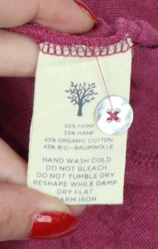 Braintree Women’s Pink UK 8 Hemp Cotton Tunic Button-Up Top