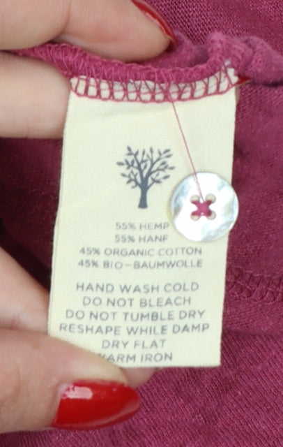 Braintree Women’s Pink UK 8 Hemp Cotton Tunic Button-Up Top