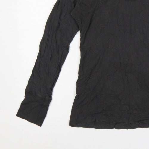 Fat Face Women’s Black Size 14 Basic Jersey Long Sleeve T-Shirt