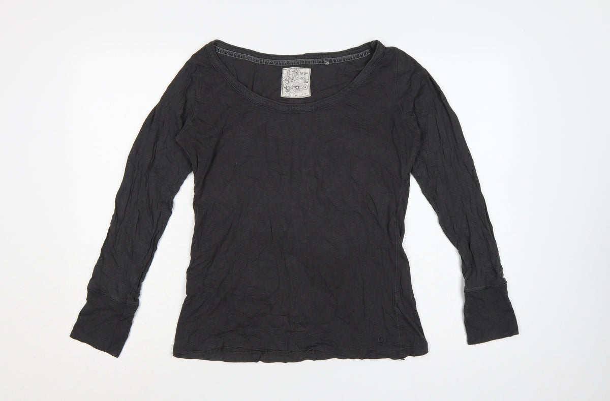 Fat Face Women’s Black Size 14 Basic Jersey Long Sleeve T-Shirt