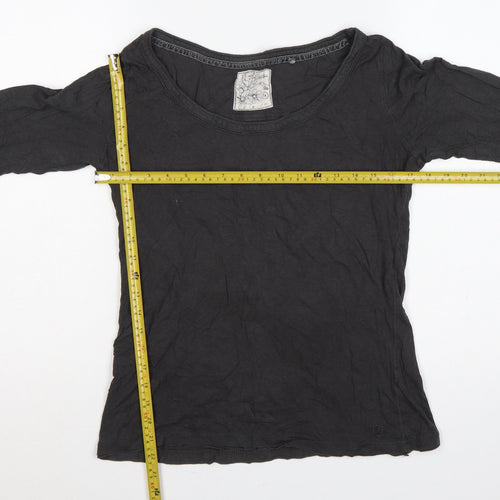 Fat Face Women’s Black Size 14 Basic Jersey Long Sleeve T-Shirt