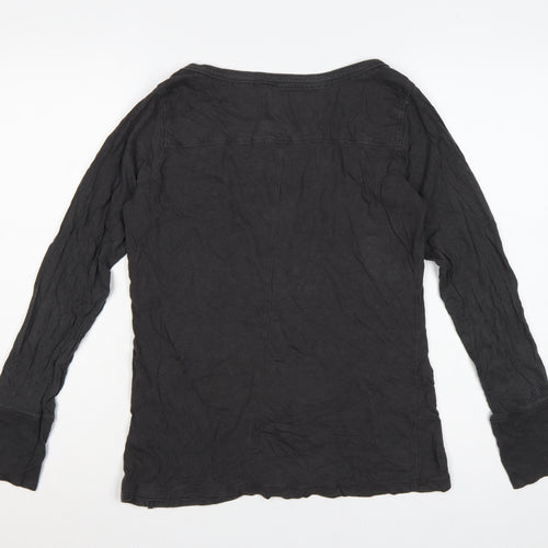 Fat Face Women’s Black Size 14 Basic Jersey Long Sleeve T-Shirt