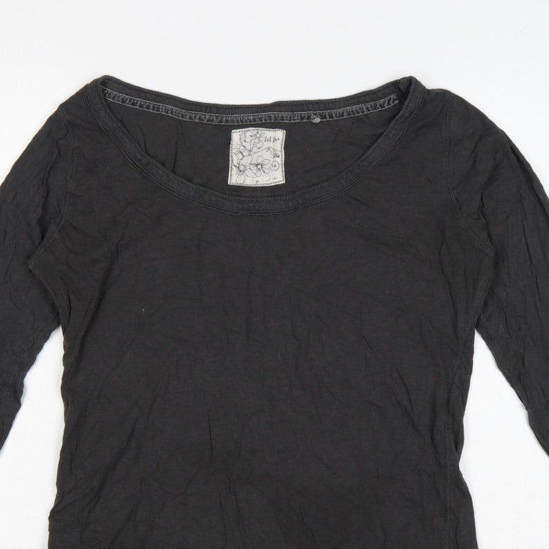 Fat Face Women’s Black Size 14 Basic Jersey Long Sleeve T-Shirt