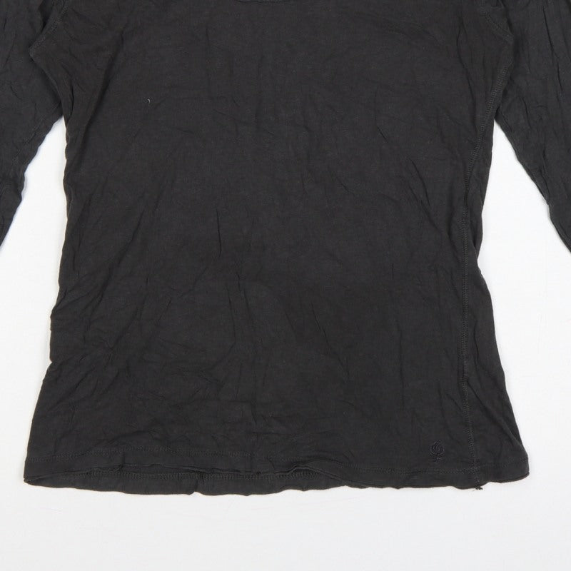 Fat Face Women’s Black Size 14 Basic Jersey Long Sleeve T-Shirt