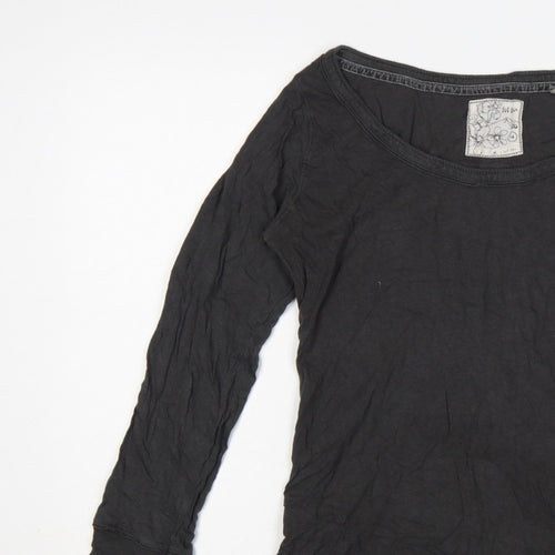 Fat Face Women’s Black Size 14 Basic Jersey Long Sleeve T-Shirt