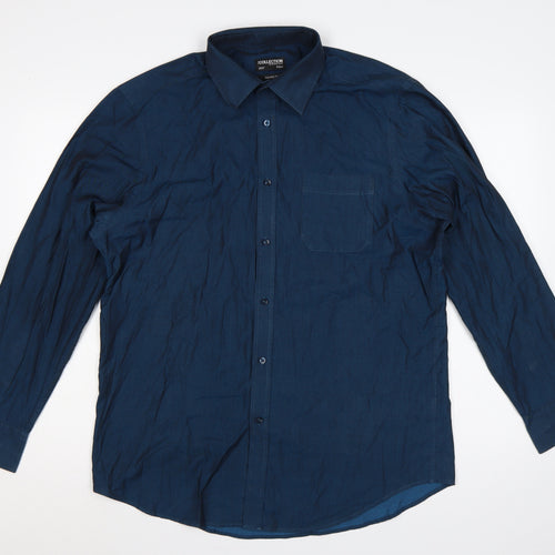 The Collection Debenhams Men’s Blue 16.5 Slim Long Sleeve Button-Up Shirt