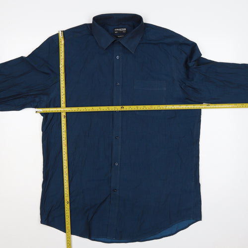 The Collection Debenhams Men’s Blue 16.5 Slim Long Sleeve Button-Up Shirt