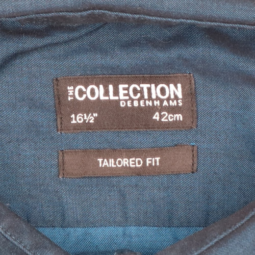 The Collection Debenhams Men’s Blue 16.5 Slim Long Sleeve Button-Up Shirt