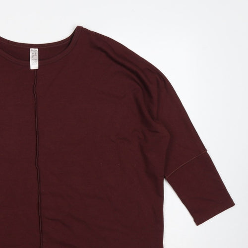 Spanx Women’s Red UK 16-18 Relaxed Pullover Sweatshirt 3/4 Sleeve