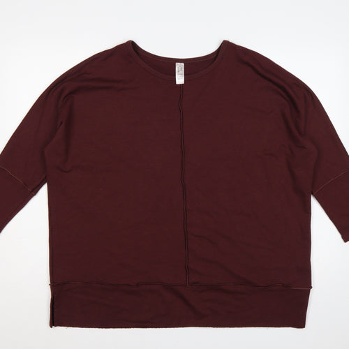Spanx Women’s Red UK 16-18 Relaxed Pullover Sweatshirt 3/4 Sleeve