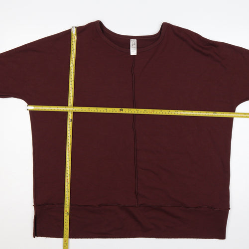 Spanx Women’s Red UK 16-18 Relaxed Pullover Sweatshirt 3/4 Sleeve