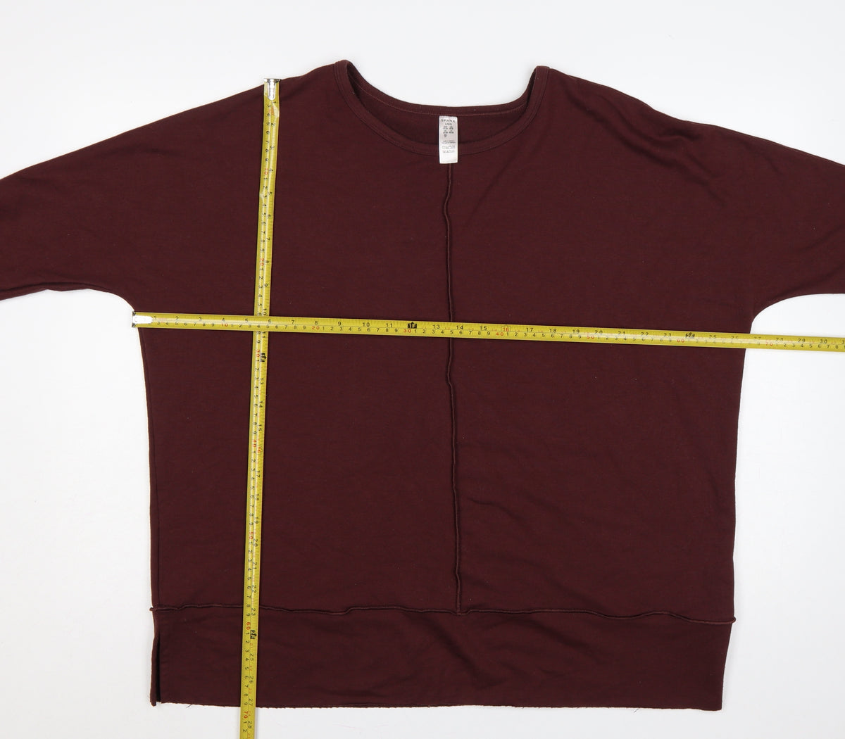 Spanx Women’s Red UK 16-18 Relaxed Pullover Sweatshirt 3/4 Sleeve