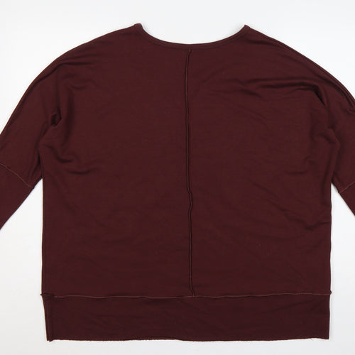 Spanx Women’s Red UK 16-18 Relaxed Pullover Sweatshirt 3/4 Sleeve