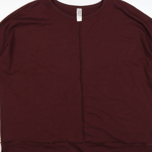 Spanx Women’s Red UK 16-18 Relaxed Pullover Sweatshirt 3/4 Sleeve