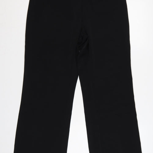 Dorothy Perkins Women Black UK 12 Wide-Leg Dress Trousers