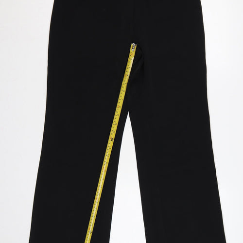 Dorothy Perkins Women Black UK 12 Wide-Leg Dress Trousers