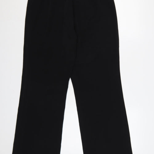 Dorothy Perkins Women Black UK 12 Wide-Leg Dress Trousers