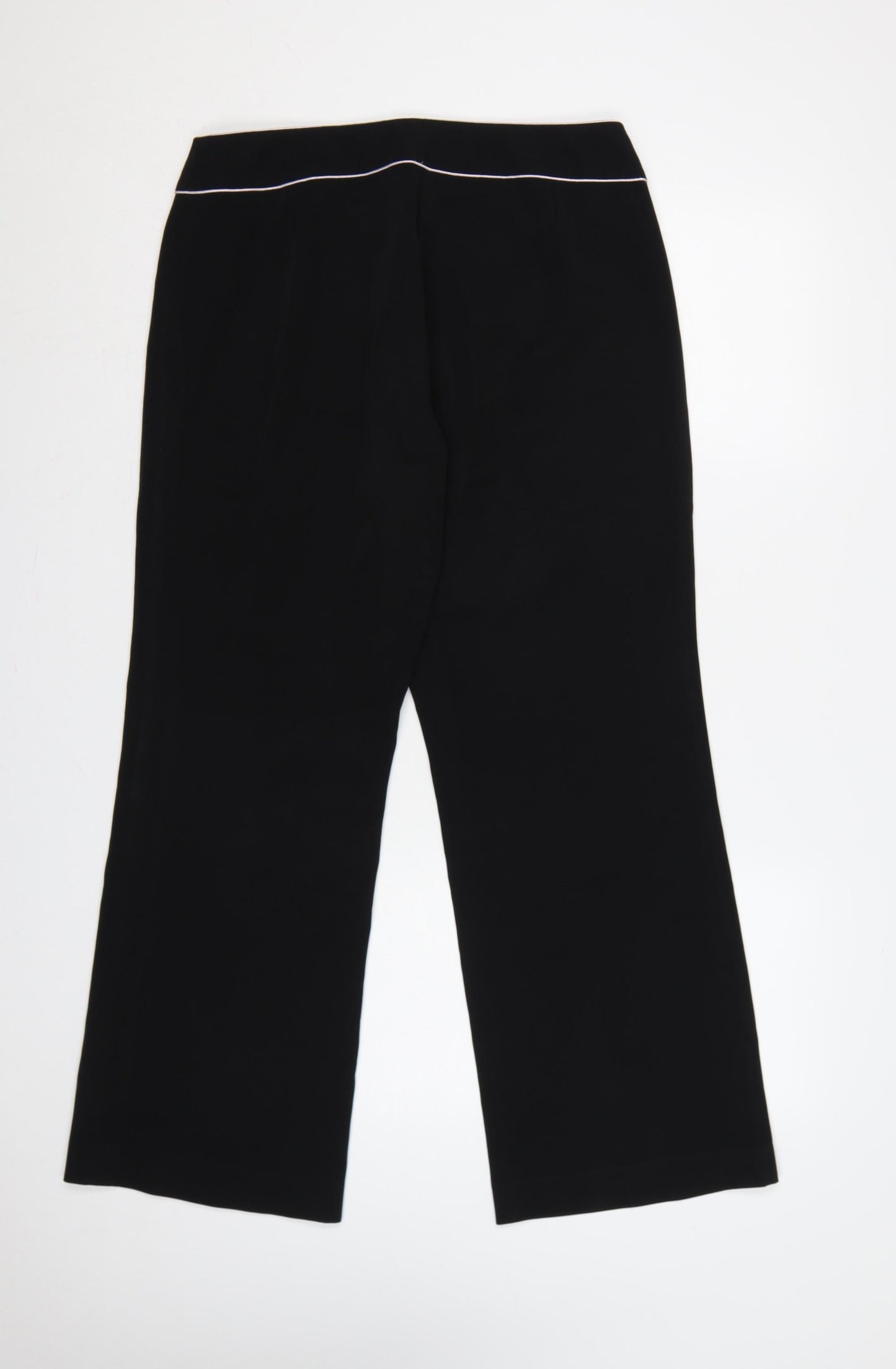 Dorothy Perkins Women Black UK 12 Wide-Leg Dress Trousers