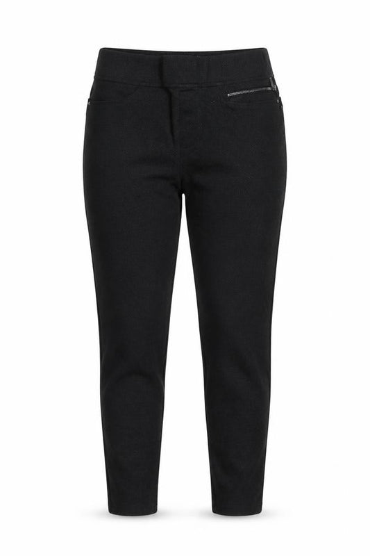 DKNY Jeans Women Black L Stretch Leggings Zip Pocket Slim Fit